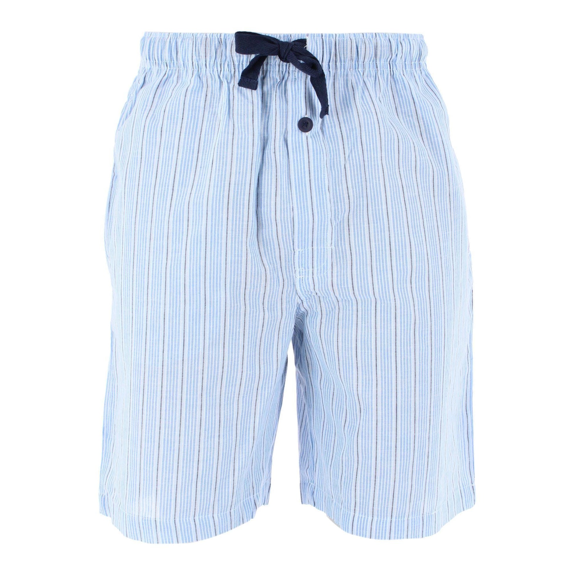 Fruit of the Loom Men's Big & Tall Broadcloth Cotton Pajama Shorts 2-Pack - Navy