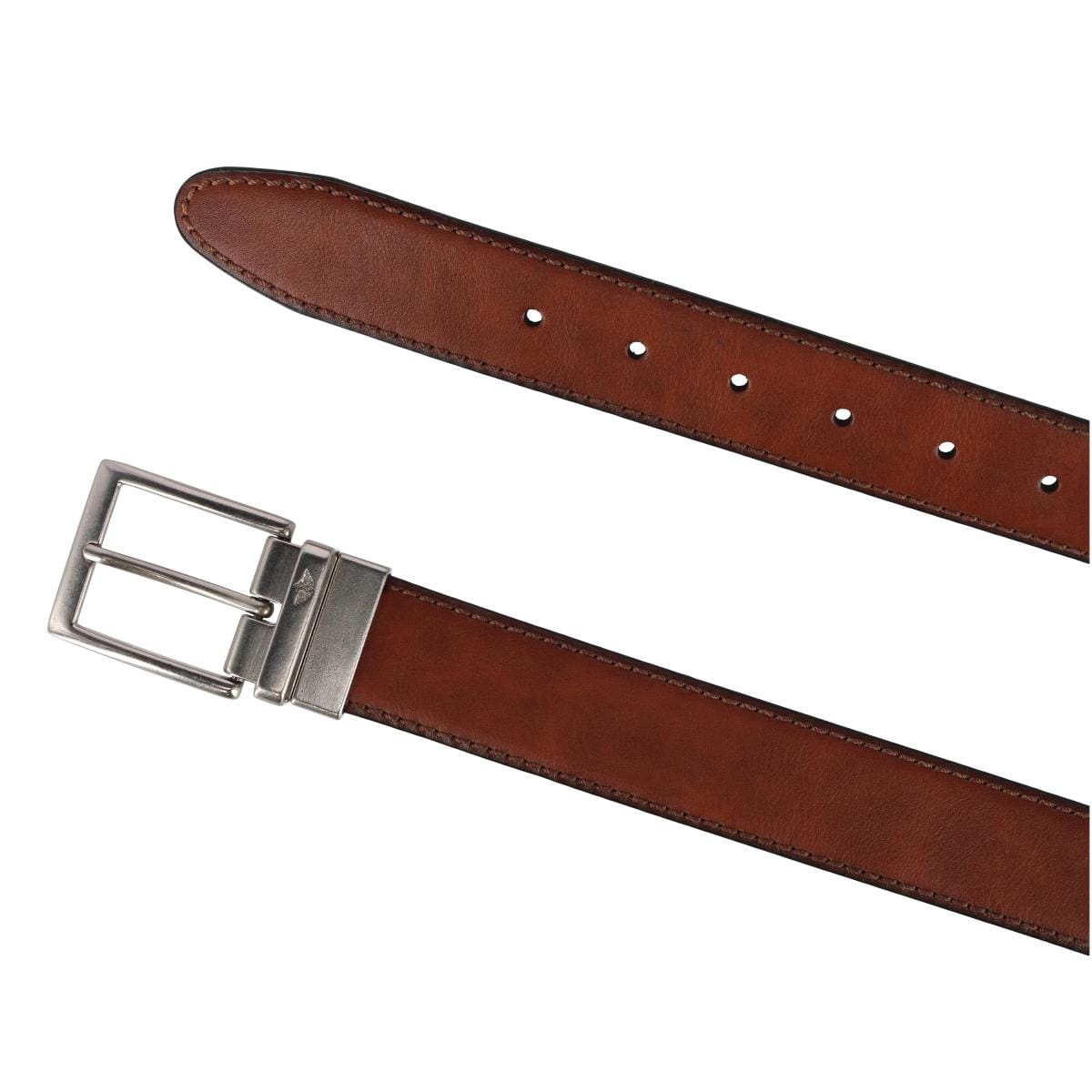 Dockers Men's Reversible Dress Belt with Nickel Buckle - Brown