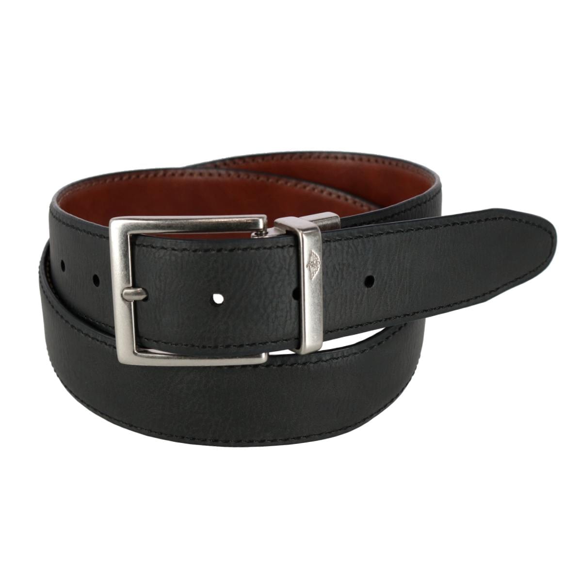 Dockers Men's Reversible Dress Belt with Nickel Buckle - Brown