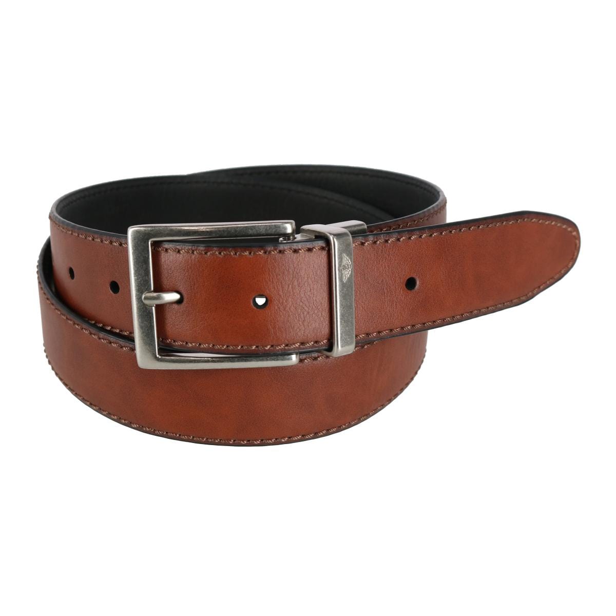 Dockers Men's Reversible Dress Belt with Nickel Buckle - Men's Reversible Dress Belt with Nickel Buckle