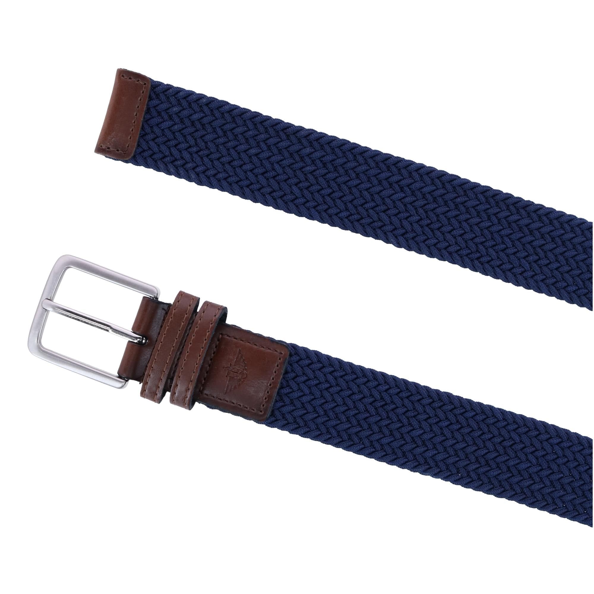 Dockers Men's Braided Elastic Web Double Loop Belt - Navy