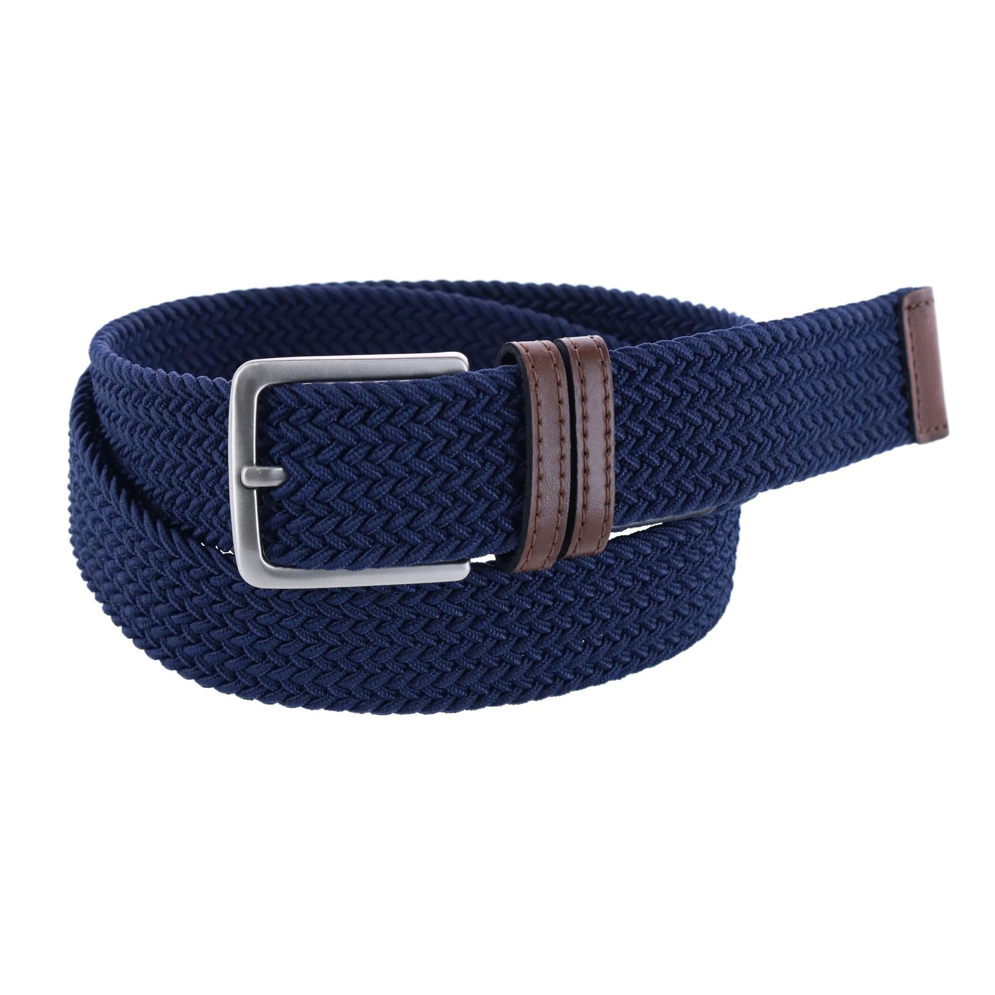 Dockers Men's Braided Elastic Web Double Loop Belt - Men's Braided Elastic Web Double Loop Belt