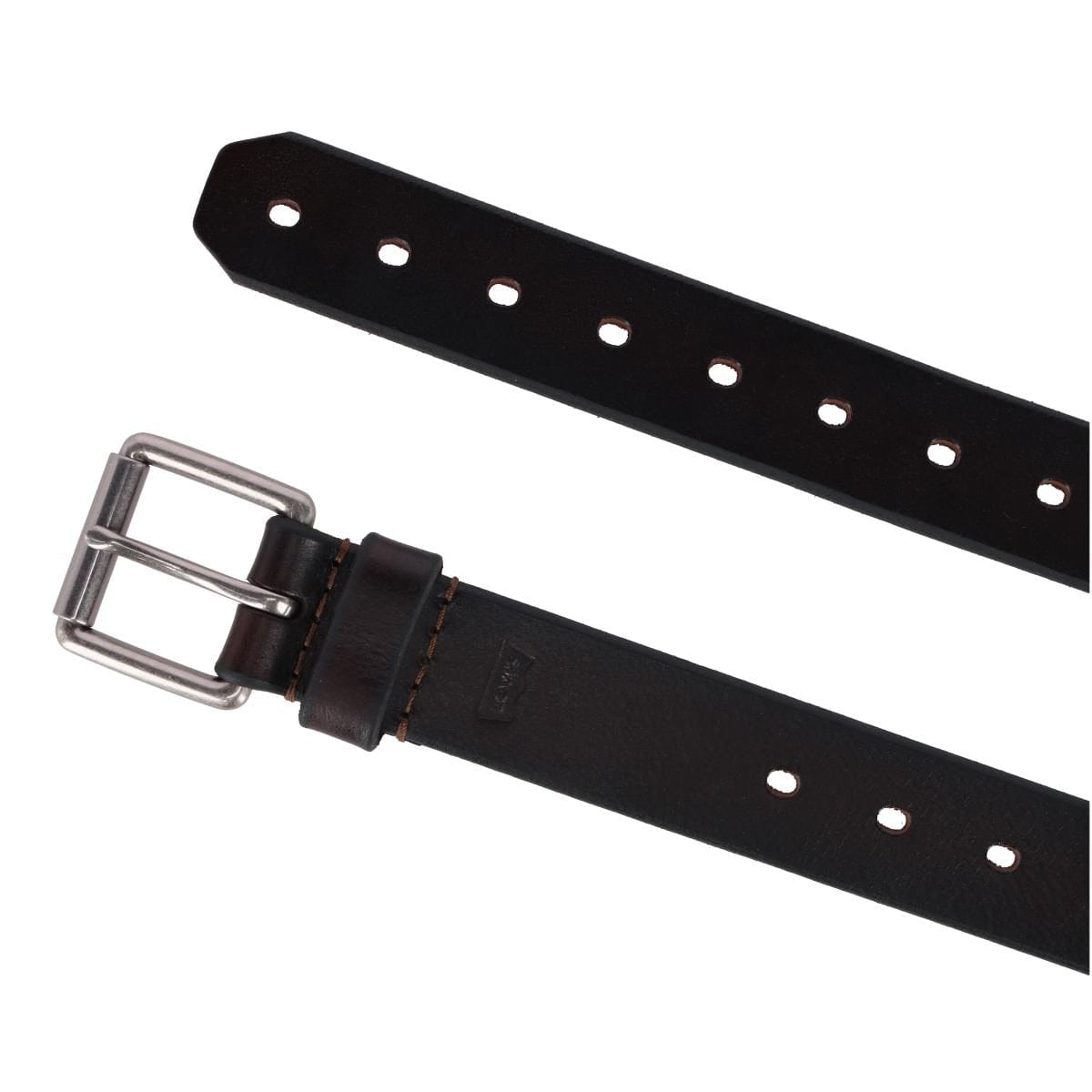 Levis Men's Pebbled Leather Roller Buckle Casual Belt - Brown