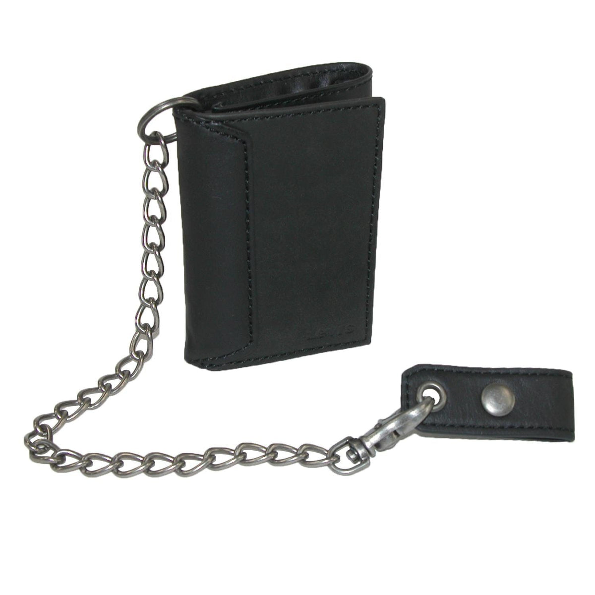 Levis Men's Leather Trifold Chain Wallet - Men's Leather Trifold Chain Wallet