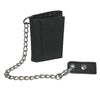 Men's Leather Trifold Chain Wallet