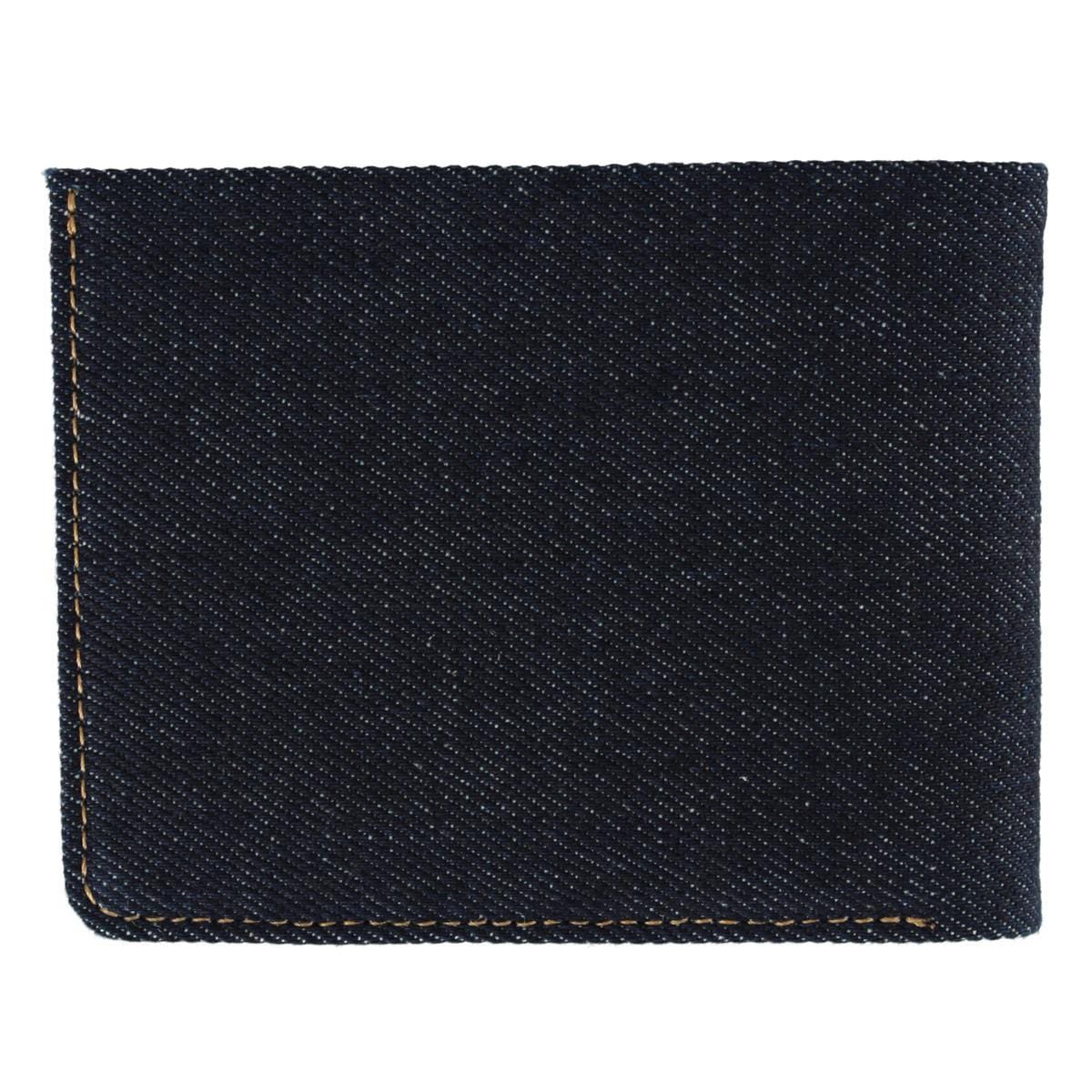 Levis Men's Denim and Leather RFID Bifold Wallet - Denim