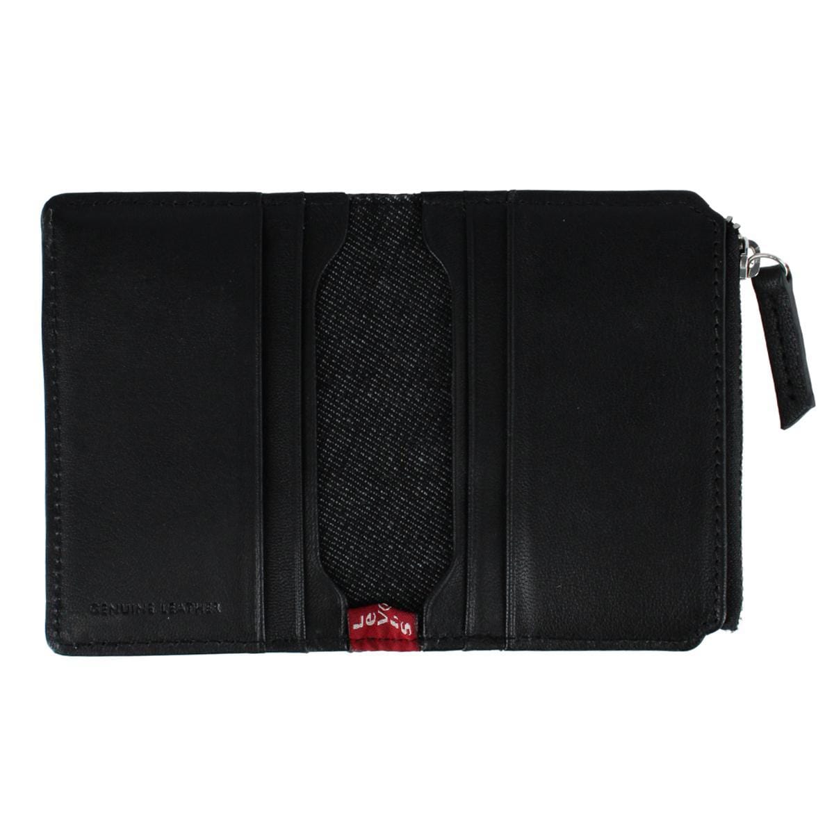 Levis Men's RFID Magnetic Close Front Pocket Wallet with Zip Pocket - Black