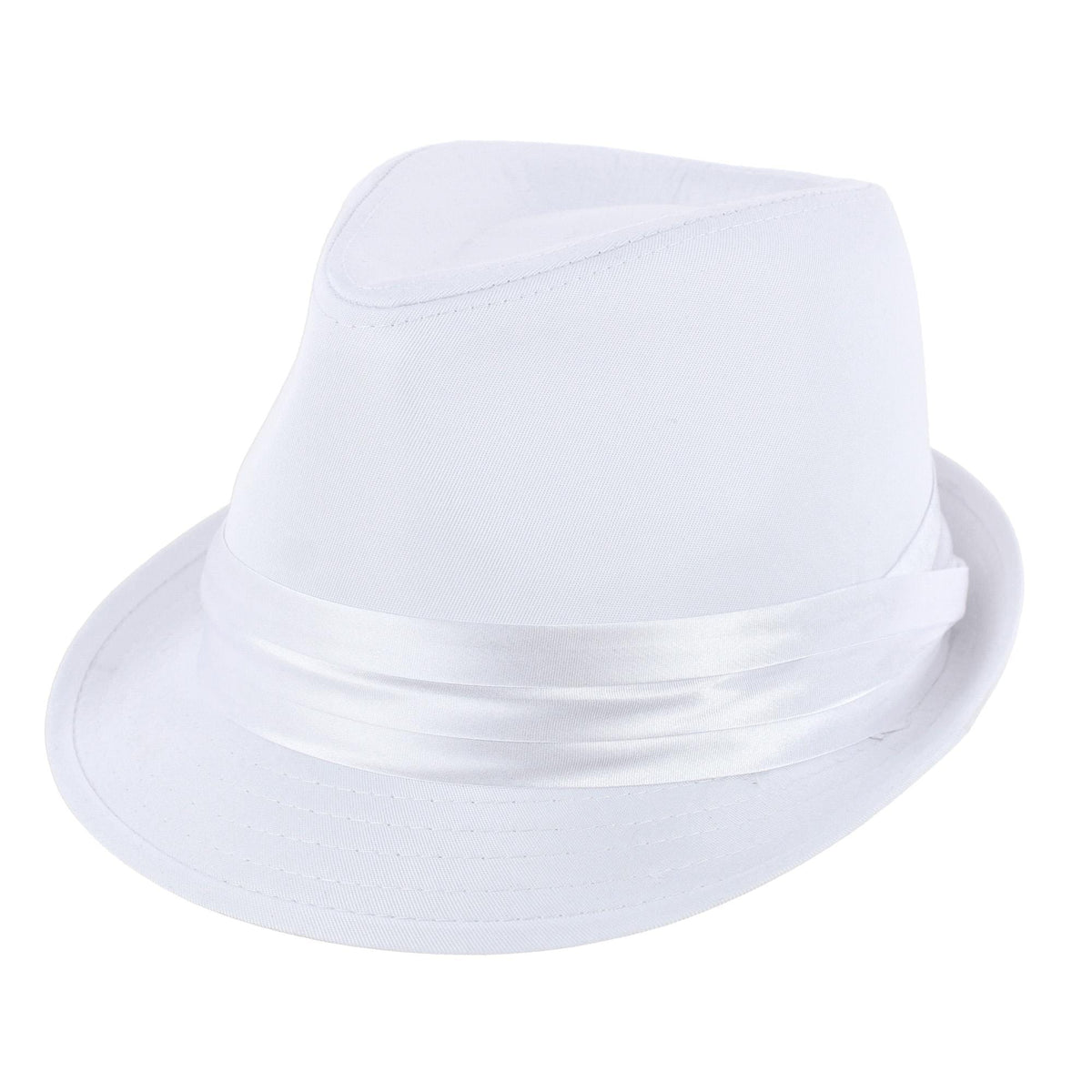 Kenny K Boys' Dressy Wedding Fedora Hat - White