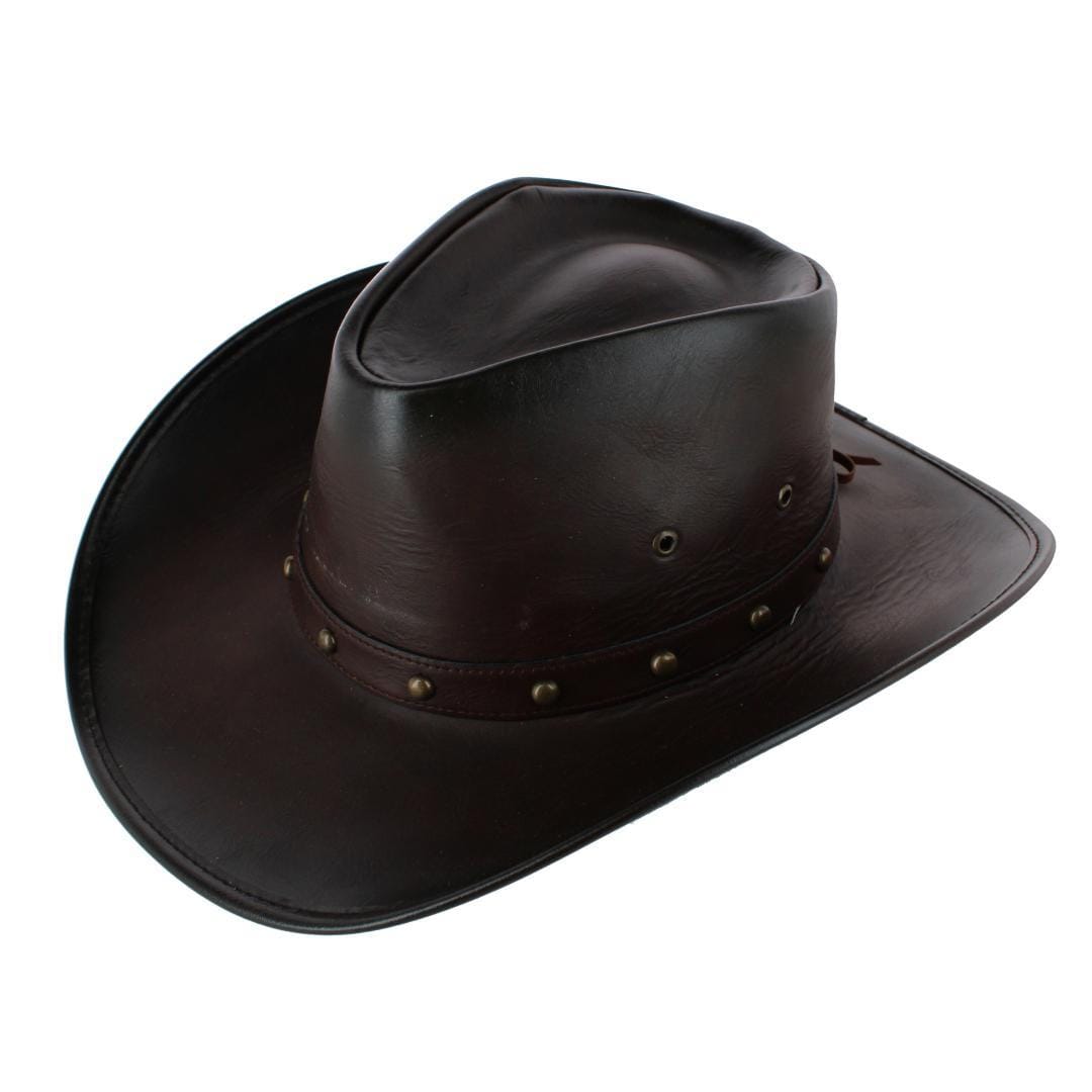 Kenny K. Men's Distressed Western Studded Hat - Brown