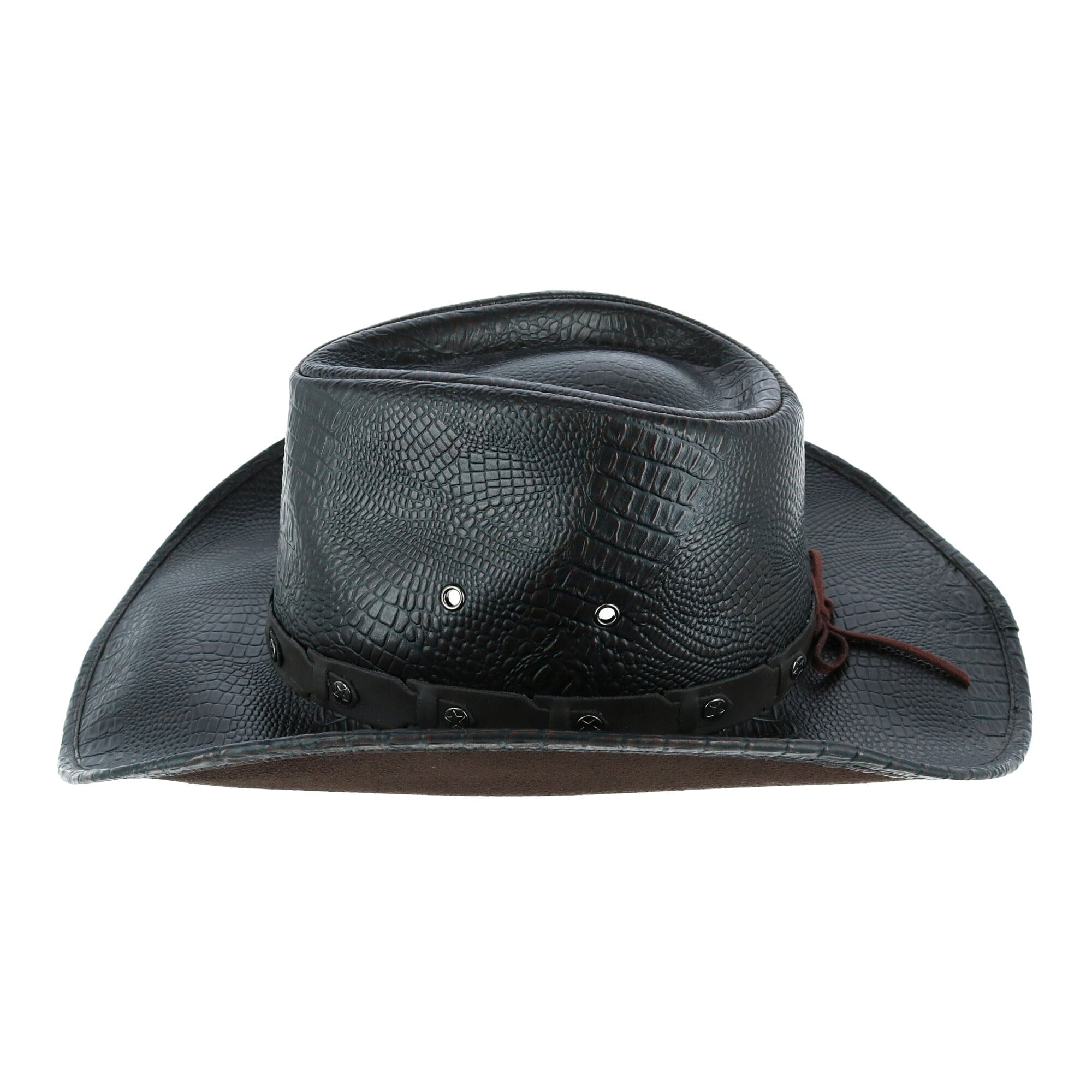 Kenny K Men's Crocodile Print Western Hat - Black