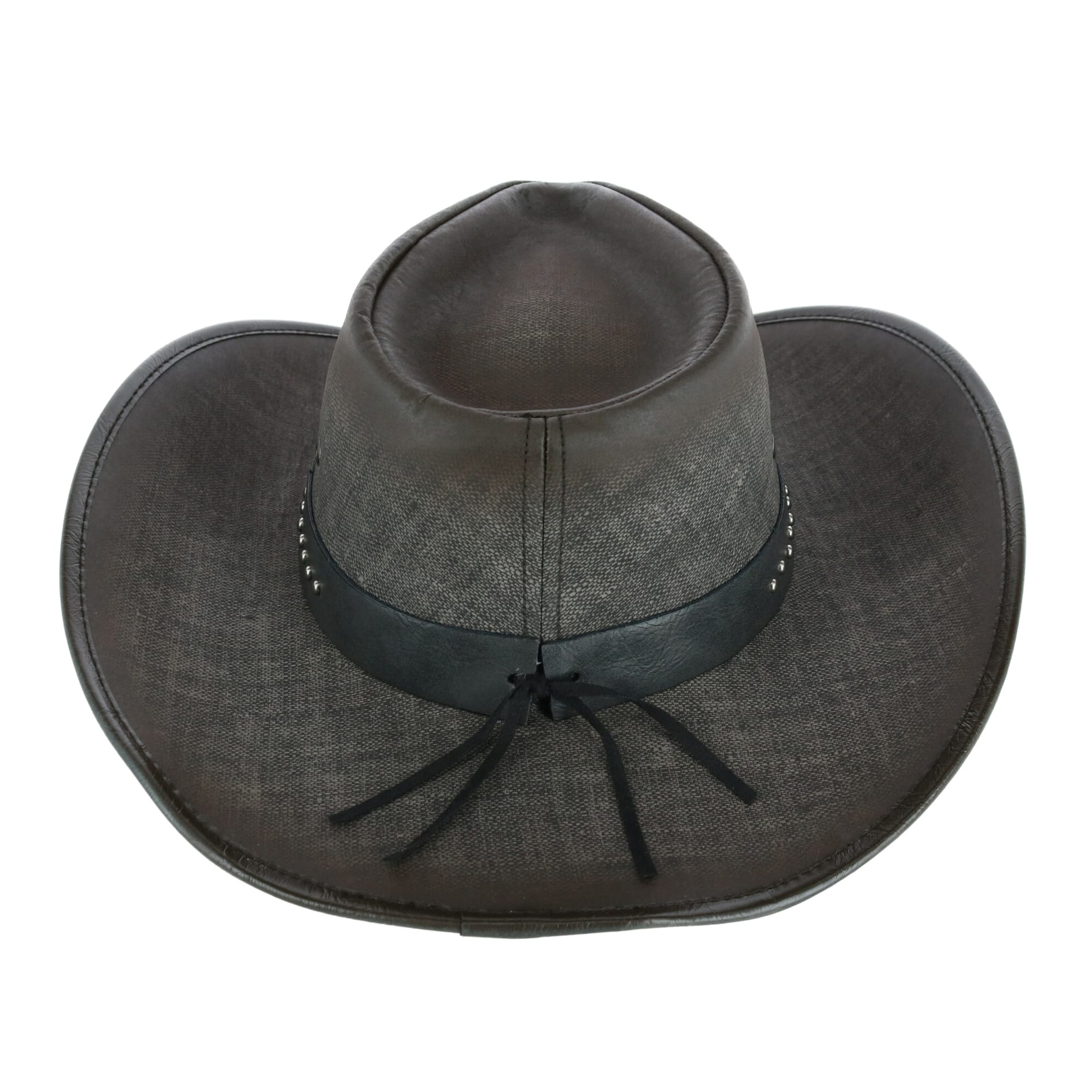 Kenny K Men's Grey UPF 50+ Western Hat with Vegan Leather Band - Grey