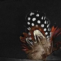 Kenny K Men's Dressy Faux Felt Fedora with Feather - Black