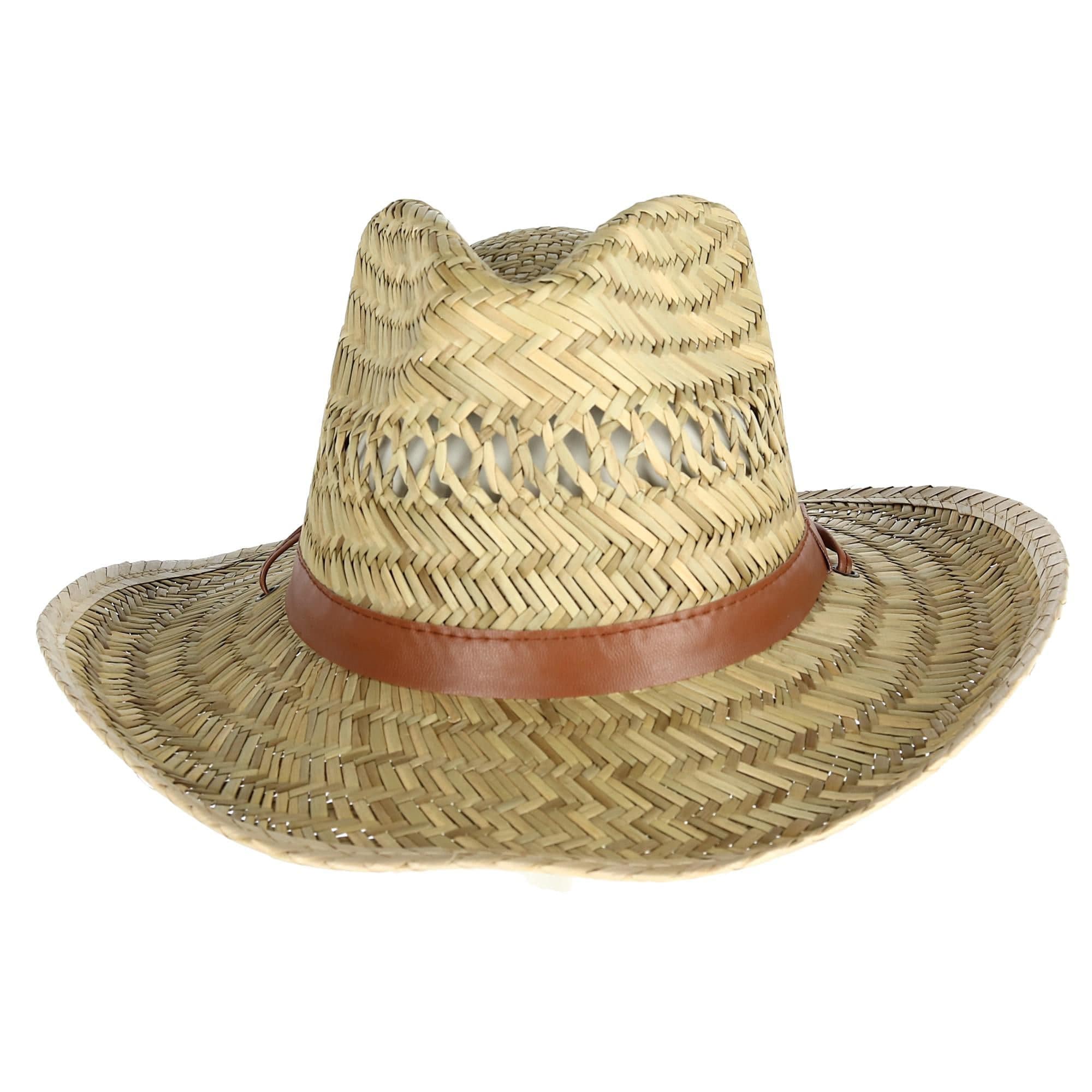 Kenny K Men's Rush Straw Lightweight Safari Hat with Chin Cord