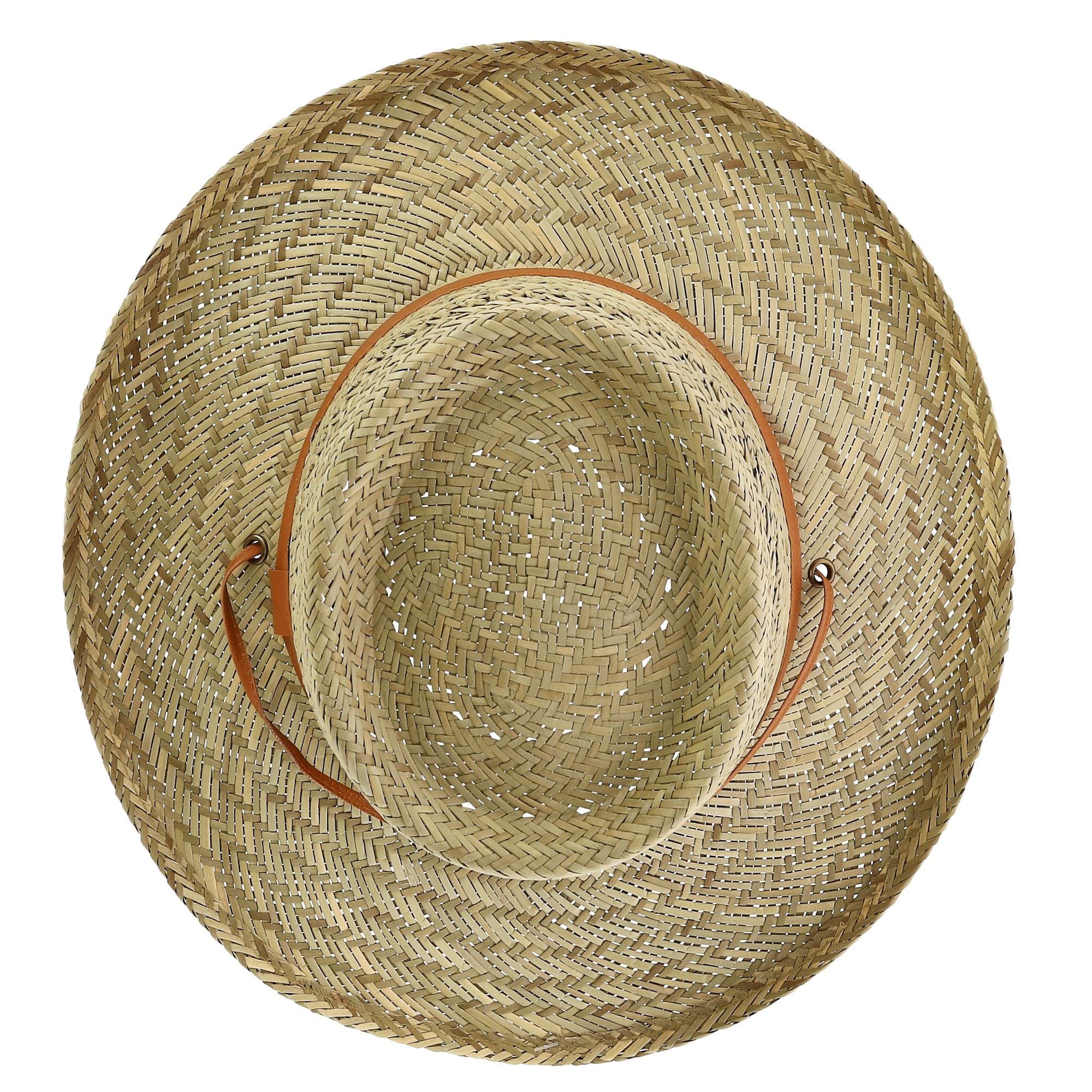 Kenny K Unisex Rush Straw 3 Inch Brim Gambler Hat - Natural Straw