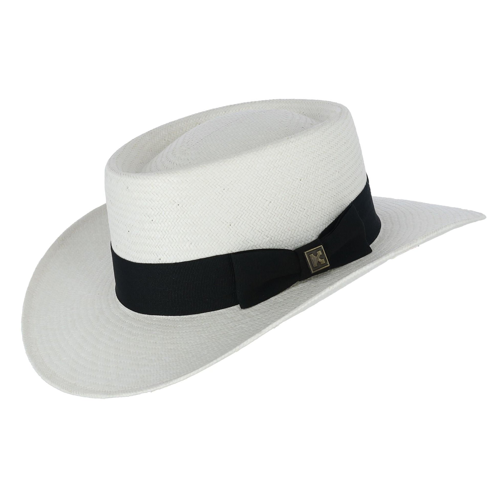 Kenny K Men's Toyo Gambler Hat with Wide Band - Men's Toyo Gambler Hat with Wide Band