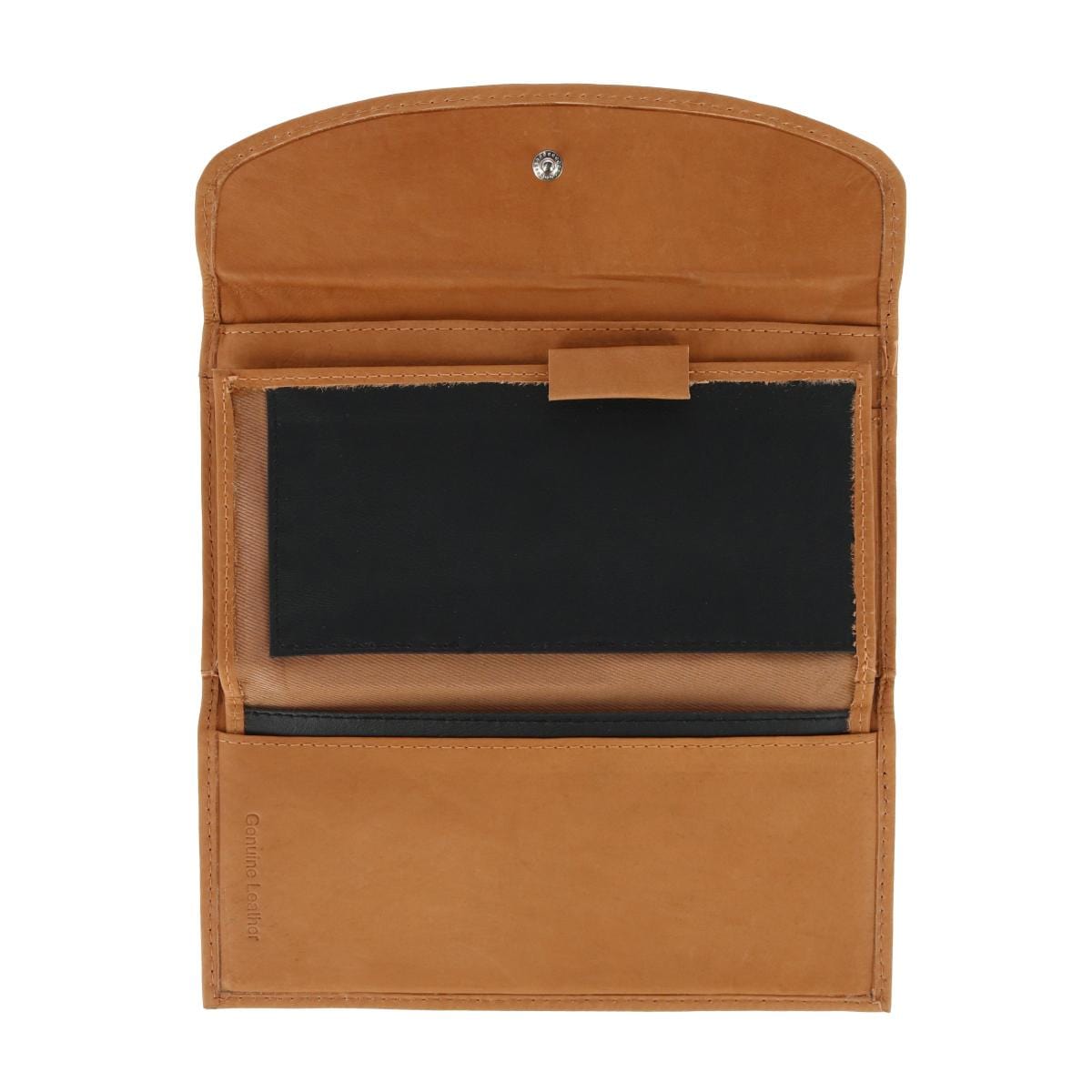 CTM® Women's Leather Checkbook Cover - Tan