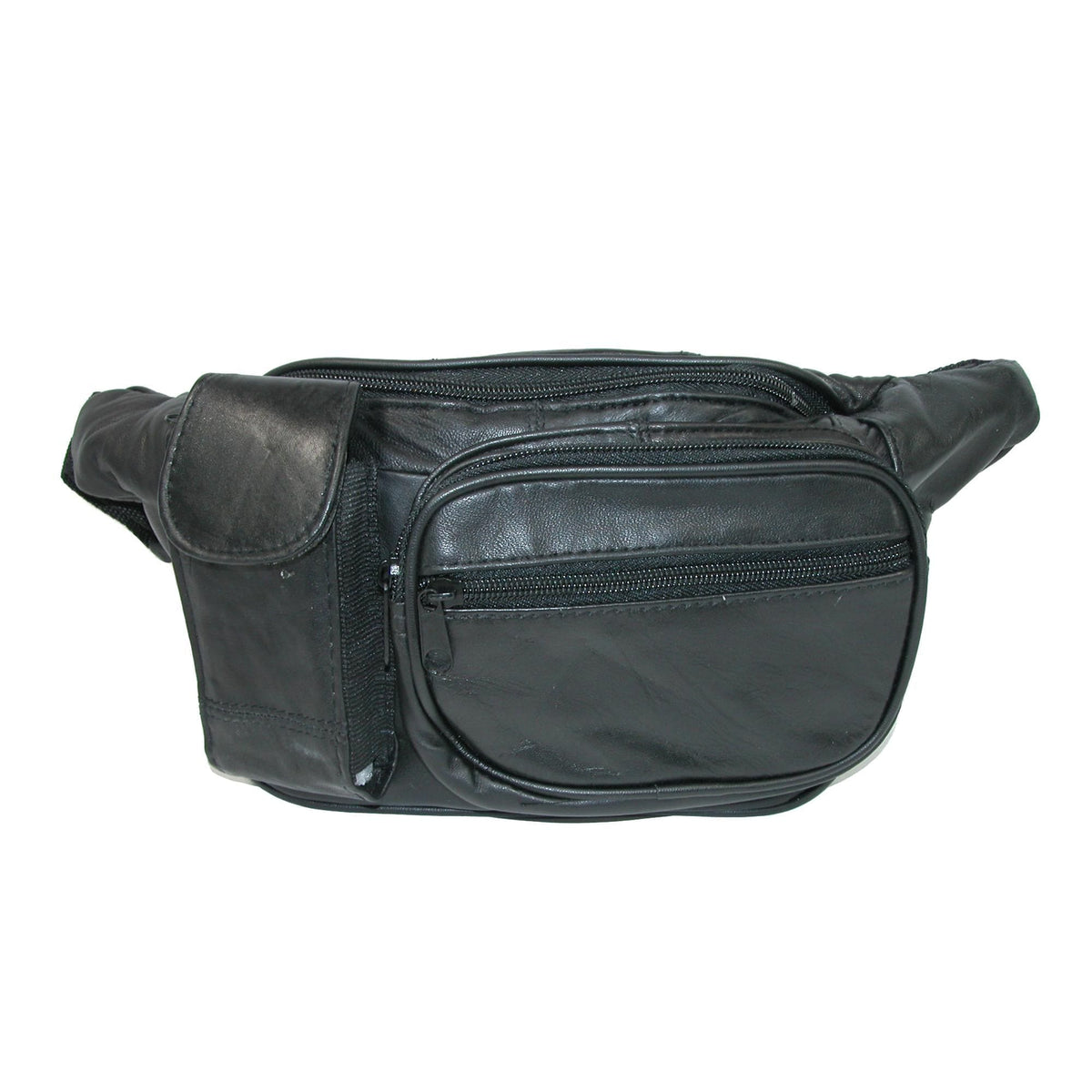 Leather Impressions Leather Multiple Pocket Fanny Waist Pack - Leather Multiple Pocket Fanny Waist Pack