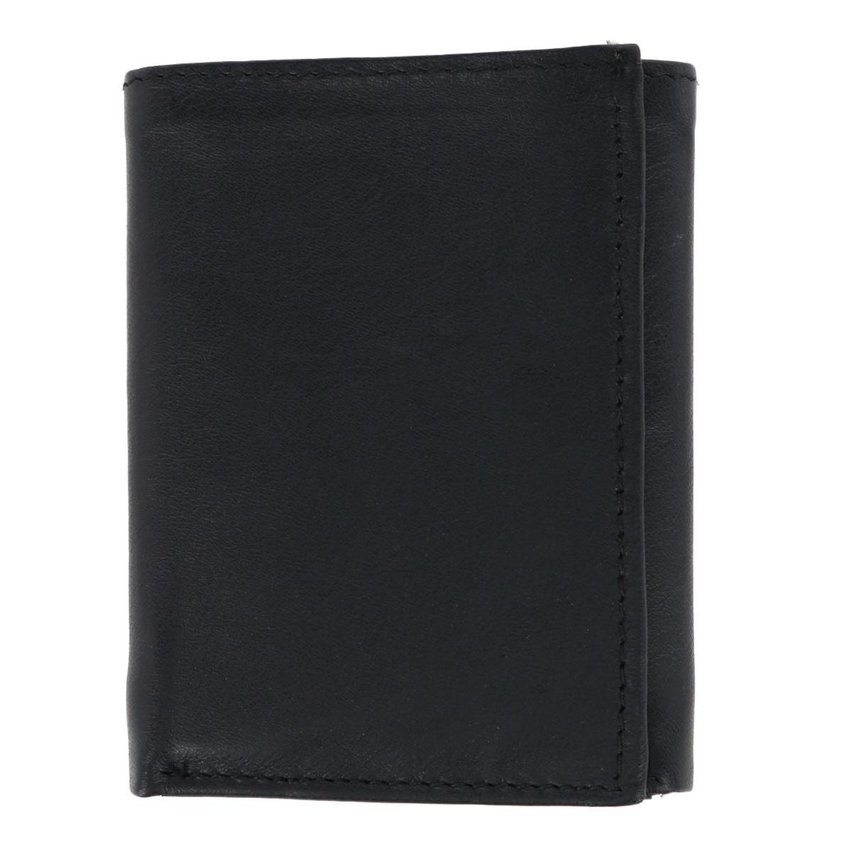 American Bison Men's Lambskin Trifold Wallet with Flip Up ID - Men's Lambskin Trifold Wallet with Flip Up ID