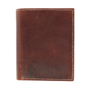 Men's Oil Pull Up Leather Euro Bifold Wallet