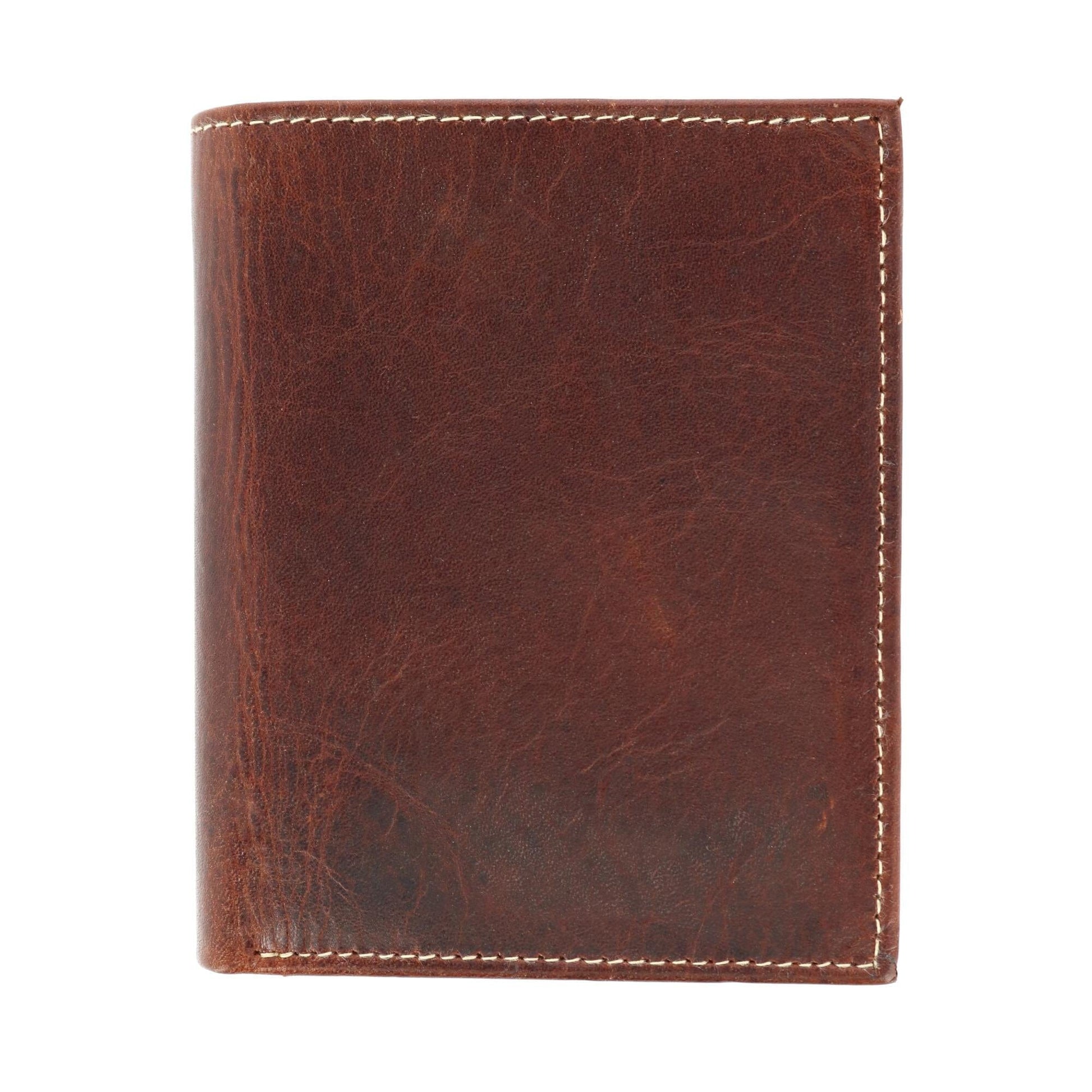CTM® Men's Oil Pull Up Leather Euro Bifold Wallet - Men's Oil Pull Up Leather Euro Bifold Wallet