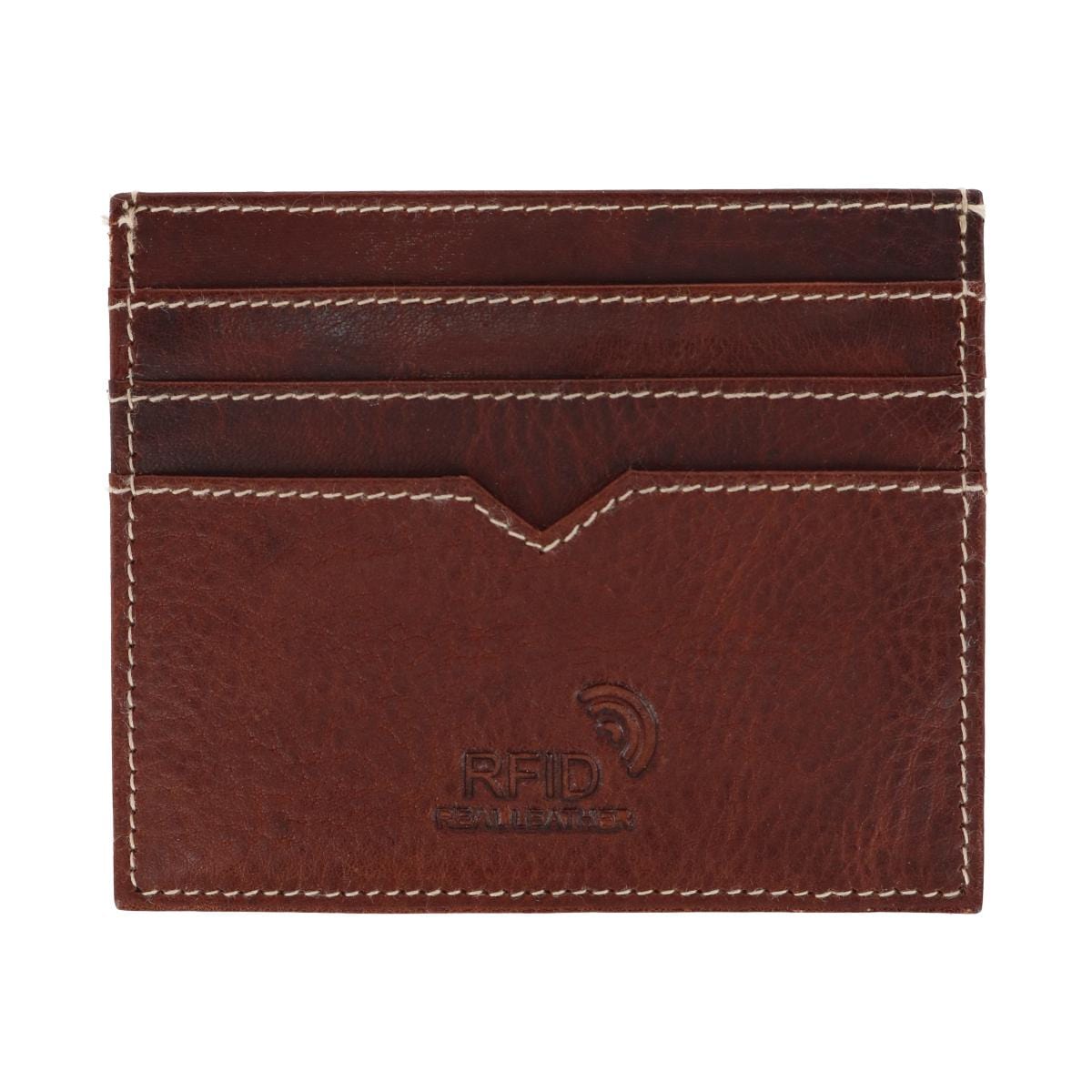 American Bison Men's Oil Pull Up Leather RFID Slim Card Case Wallet - Men's Oil Pull Up Leather RFID Slim Card Case Wallet