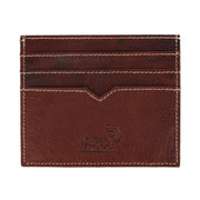 Men's Oil Pull Up Leather RFID Slim Card Case Wallet