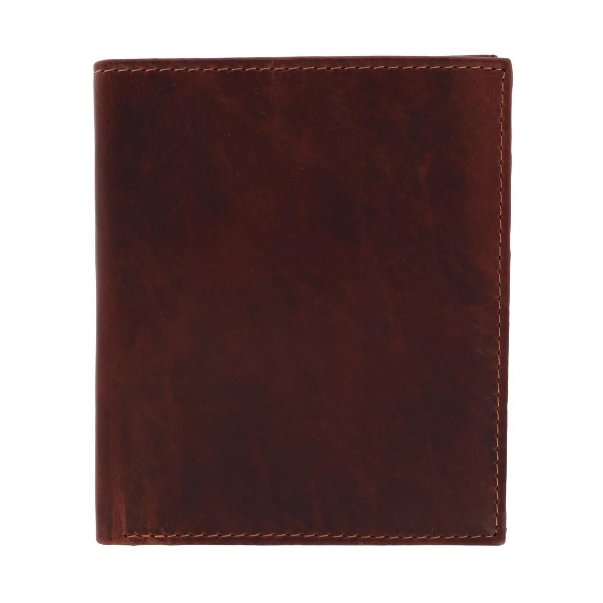 American Bison Men's Oil Pull Up Leather Hipster Wallet - Men's Oil Pull Up Leather Hipster Wallet