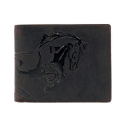 Men's Leather Horse Embossed Bifold Wallet