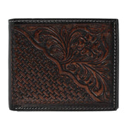 Men's Hand Tooled Leather Bifold Wallet
