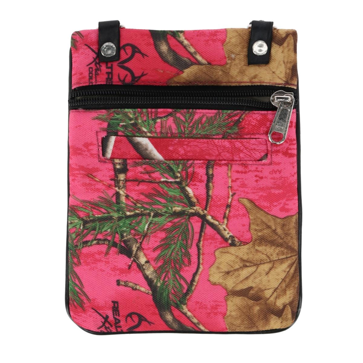 CTM® Women's Realtree Camo Cross Body Bag - Camo Pink