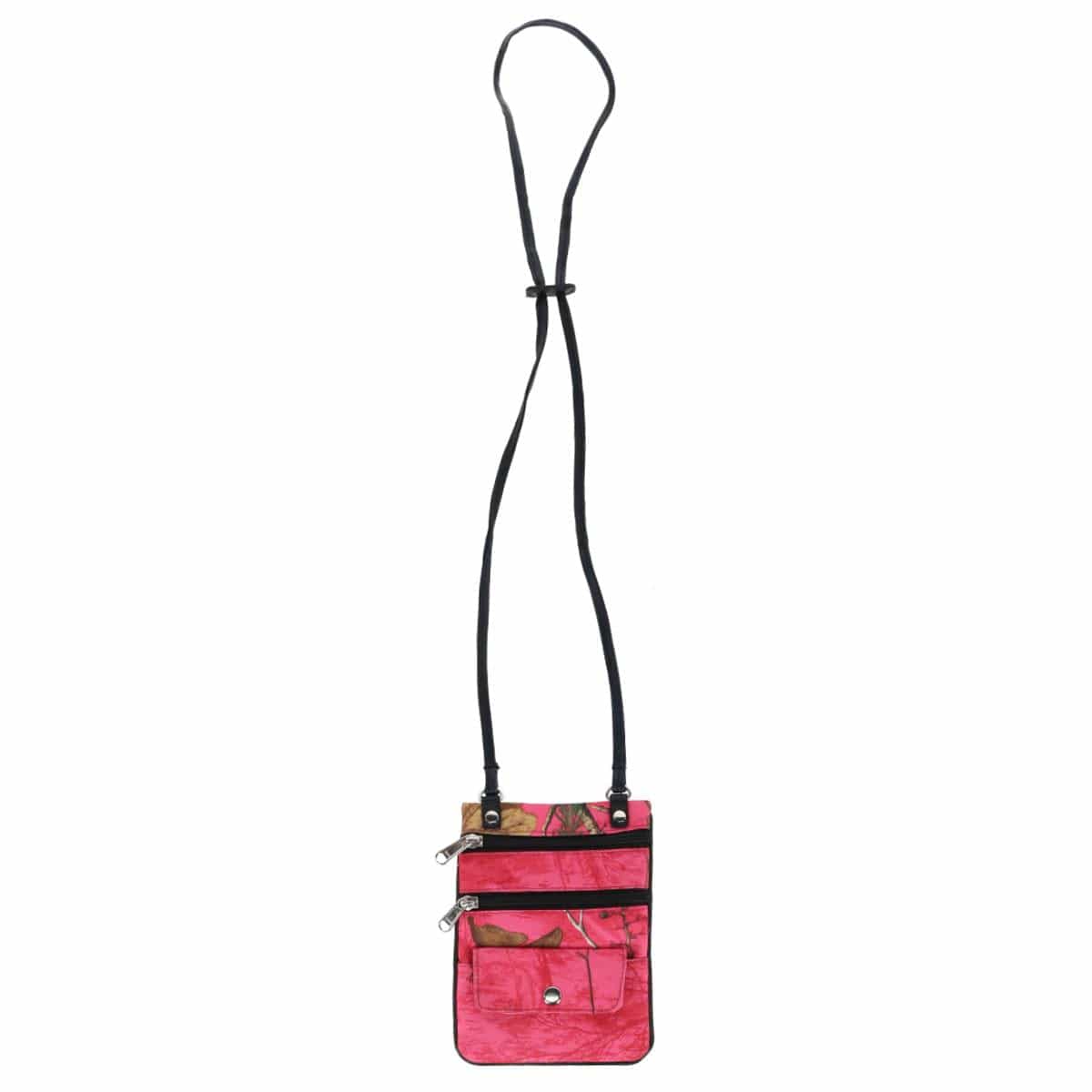 CTM® Women's Realtree Camo Cross Body Bag - Camo Pink