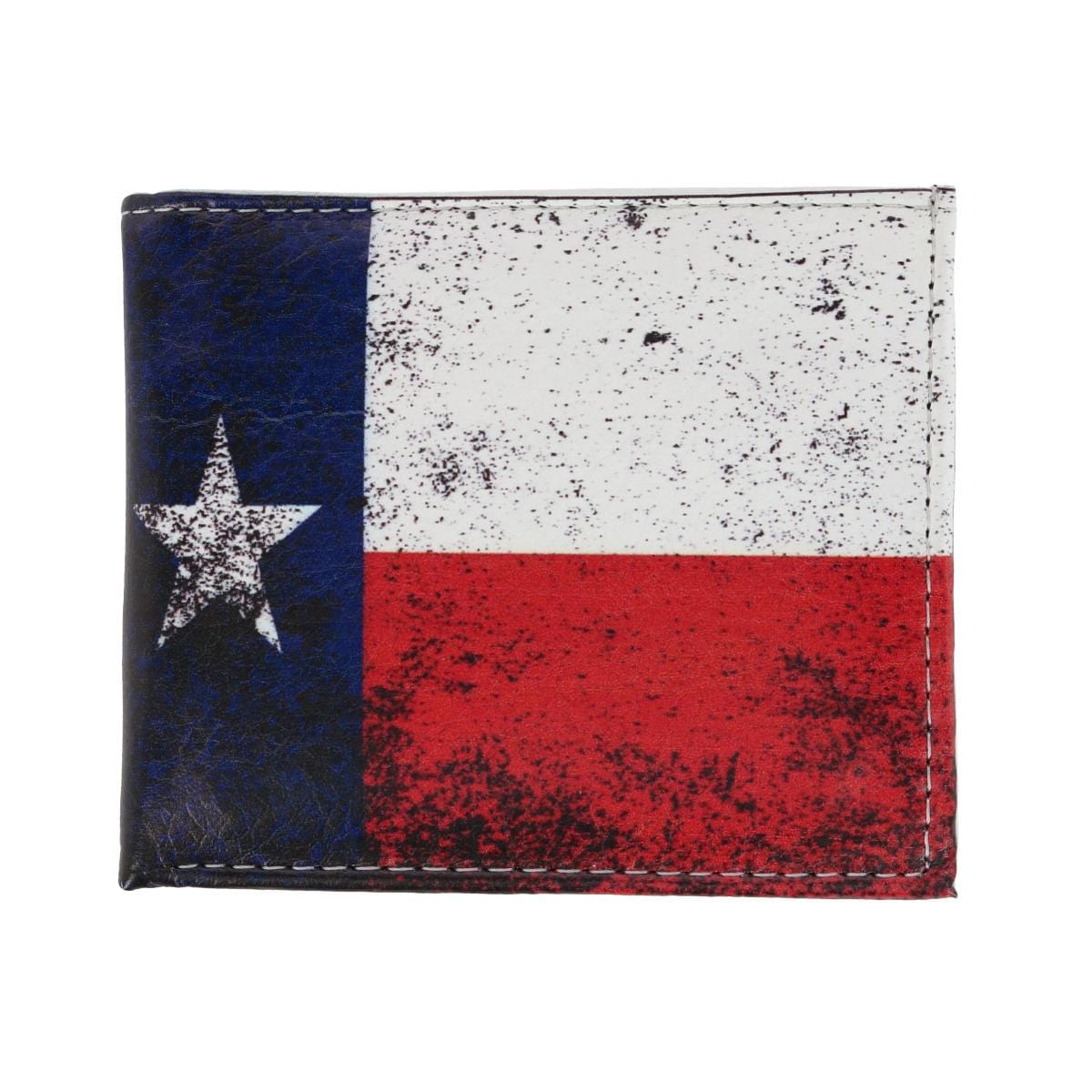 CTM® Men's Vintage Texas Flag Bifold Wallet - Men's Vintage Texas Flag Bifold Wallet