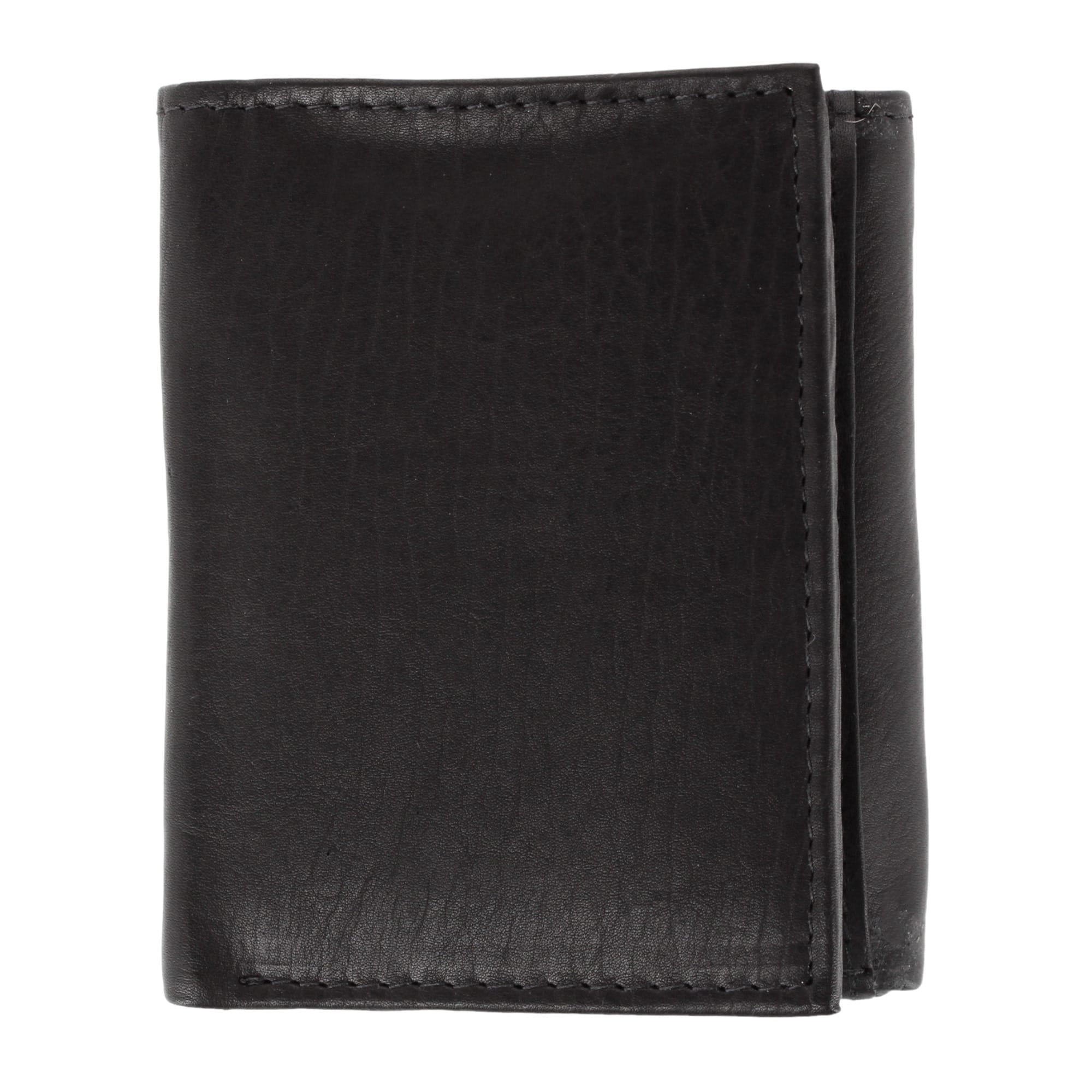 Bacci Men's Leather Trifold Wallet with Exterior ID Window - Men's Leather Trifold Wallet with Exterior ID Window