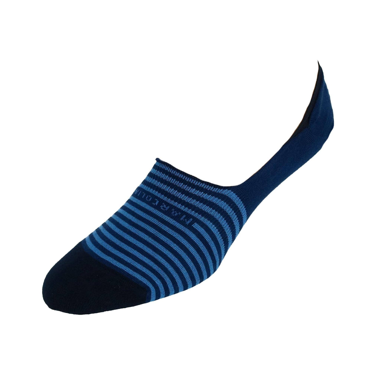 Marcoliani Men's Stripe Invisible Touch Liner Sock - Men's Stripe Invisible Touch Liner Sock