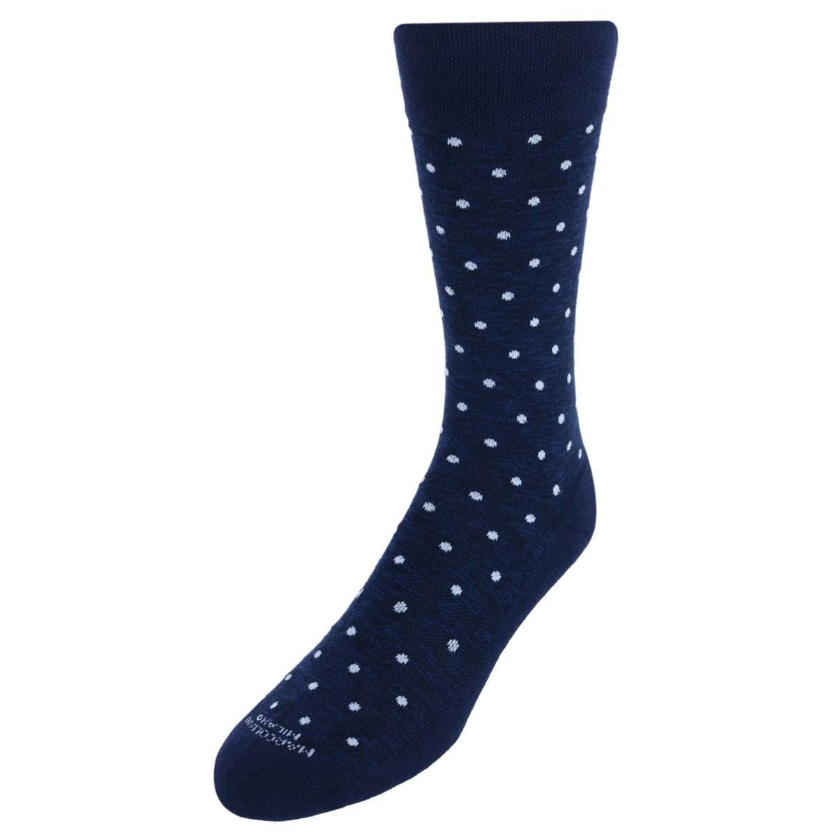 Marcoliani Men's Pima Cotton Polka Dot Full Cushioned Sneaker Sock (1 Pair) - Men's Pima Cotton Polka Dot Full Cushioned Sneaker Sock (1 Pair)