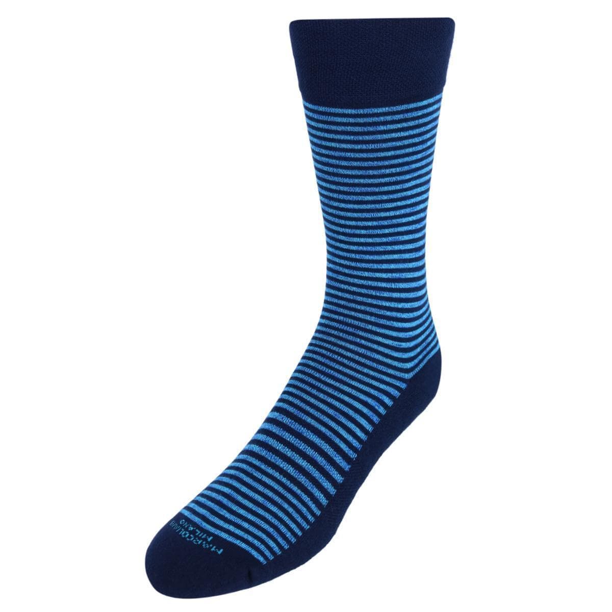 Marcoliani Men's Palio Stripe Full Cushioned Sneaker Sock (1 Pair) - Men's Palio Stripe Full Cushioned Sneaker Sock (1 Pair)