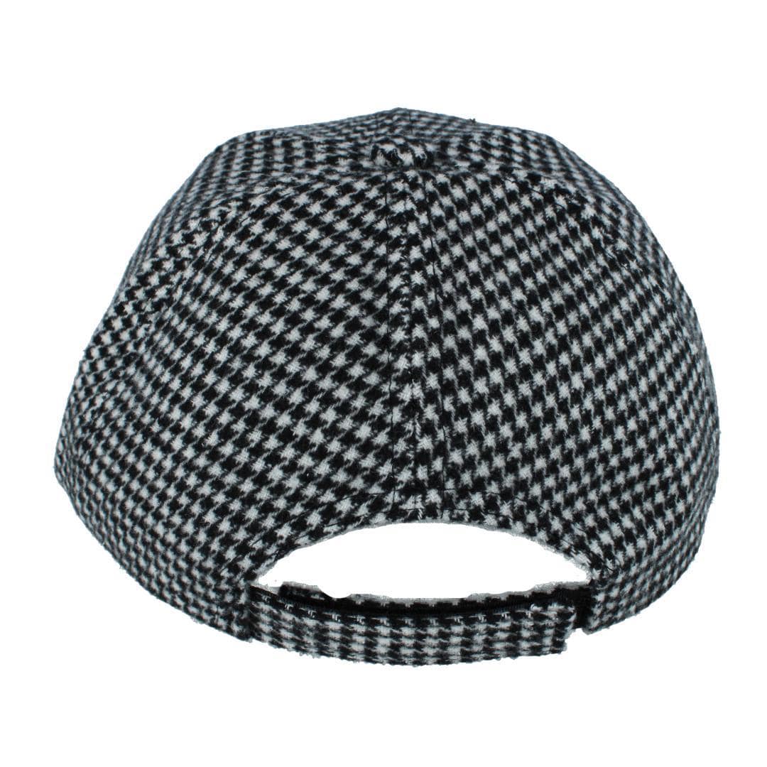 Magid Hats Women's Houndstooth Baseball Cap - Black