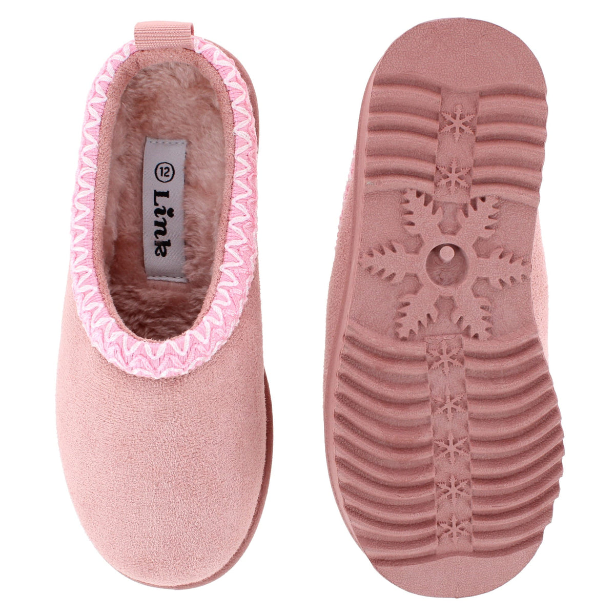 CTM® Girl's Classic Slip On Clog Slipper House Shoe by Link - Pink