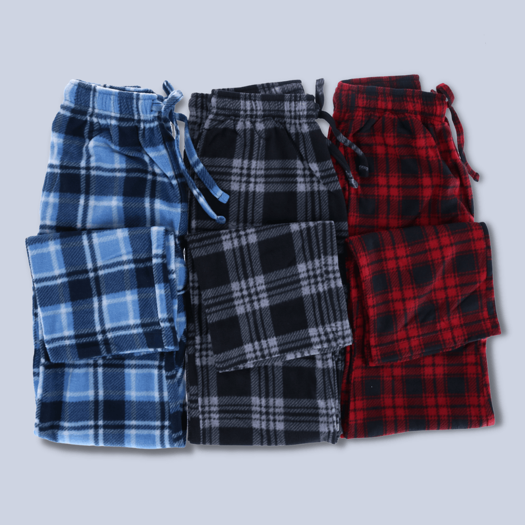 Hanes Men's Fleece Pajama Pants - Grey Buffalo Plaid
