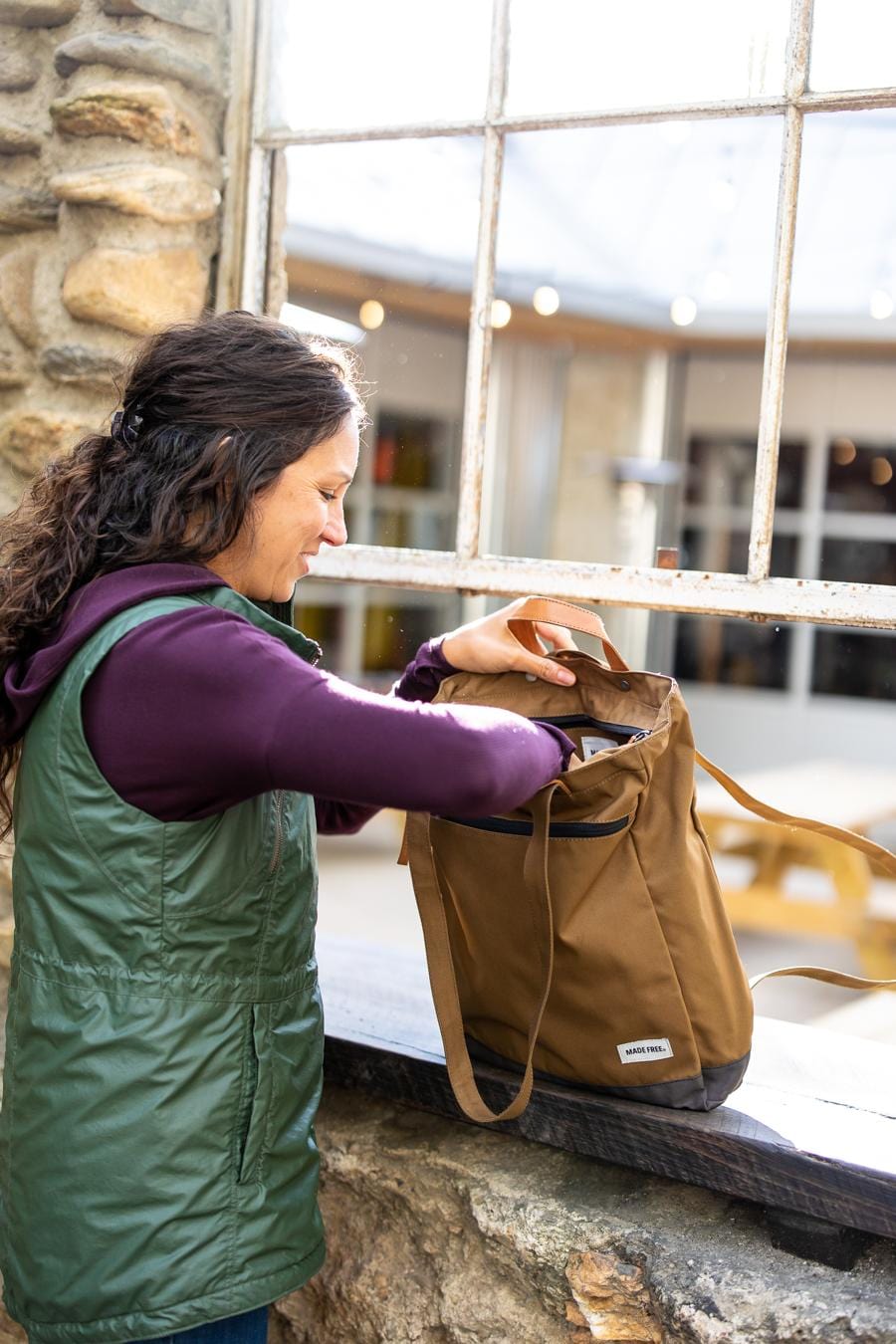 Made Free Tote Pack Backpack - Taupe