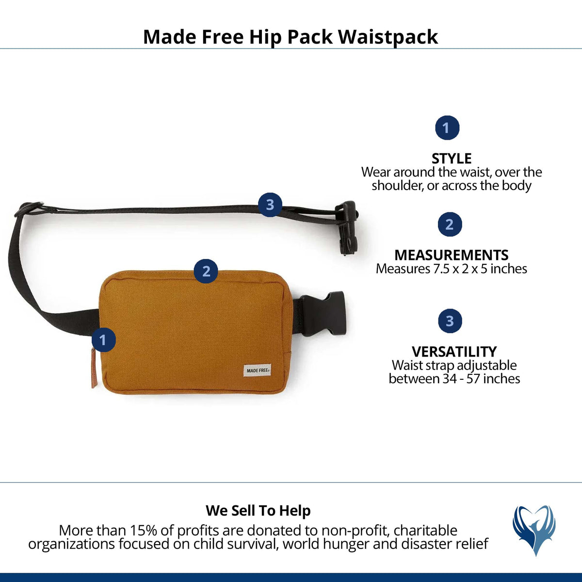 Made Free Hip Pack Waistpack - Burnt Orange