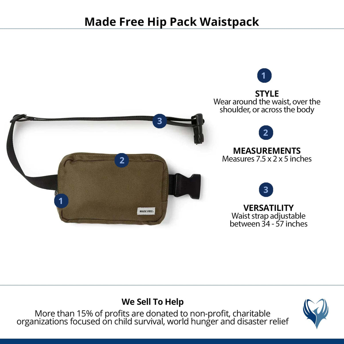 Made Free Hip Pack Waistpack - Taupe