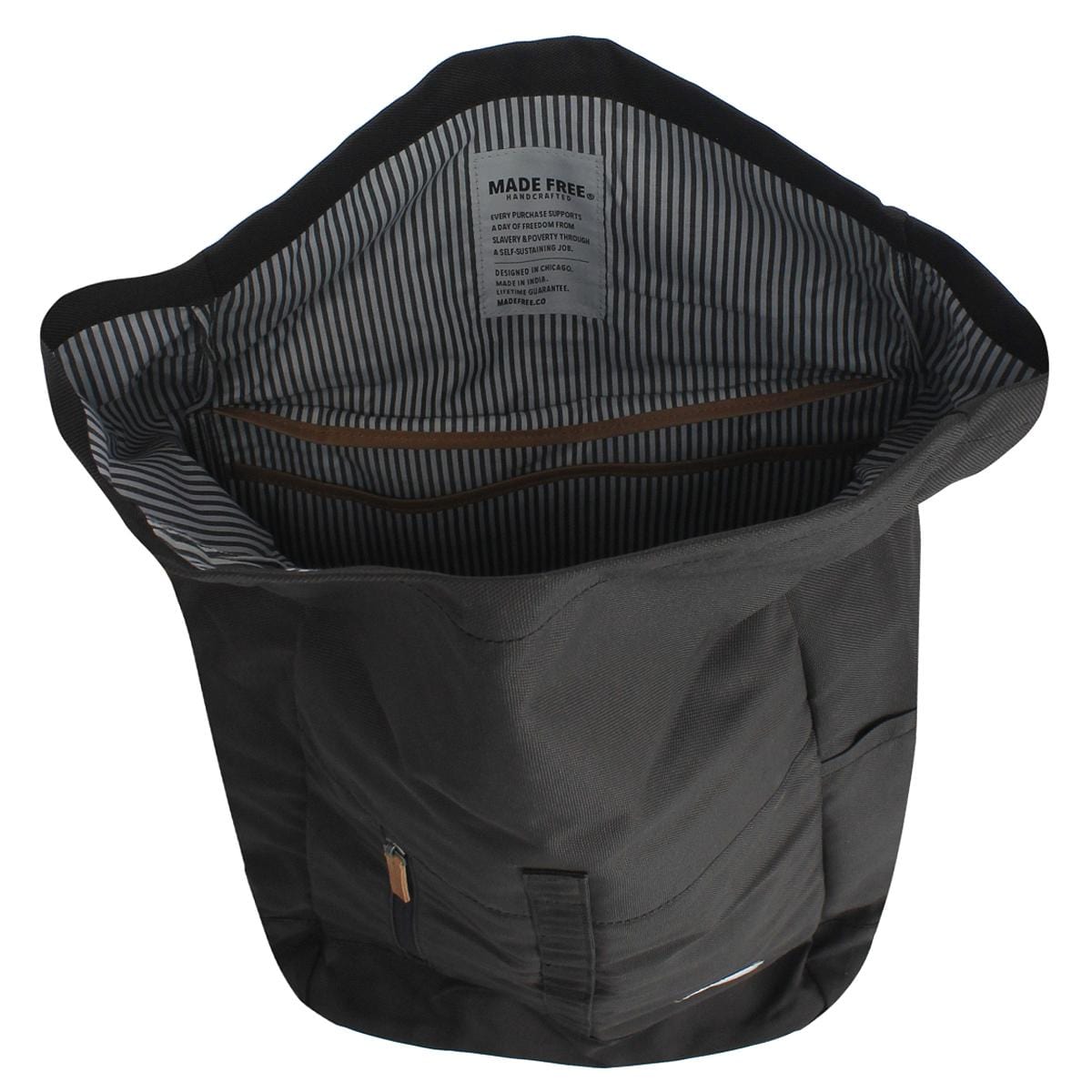 Made Free Roll Top Pack Backpack - Charcoal