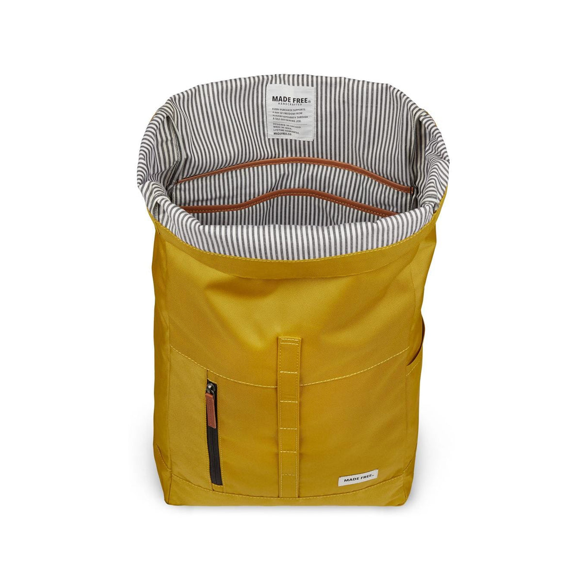 Made Free Roll Top Pack Backpack - Mustard