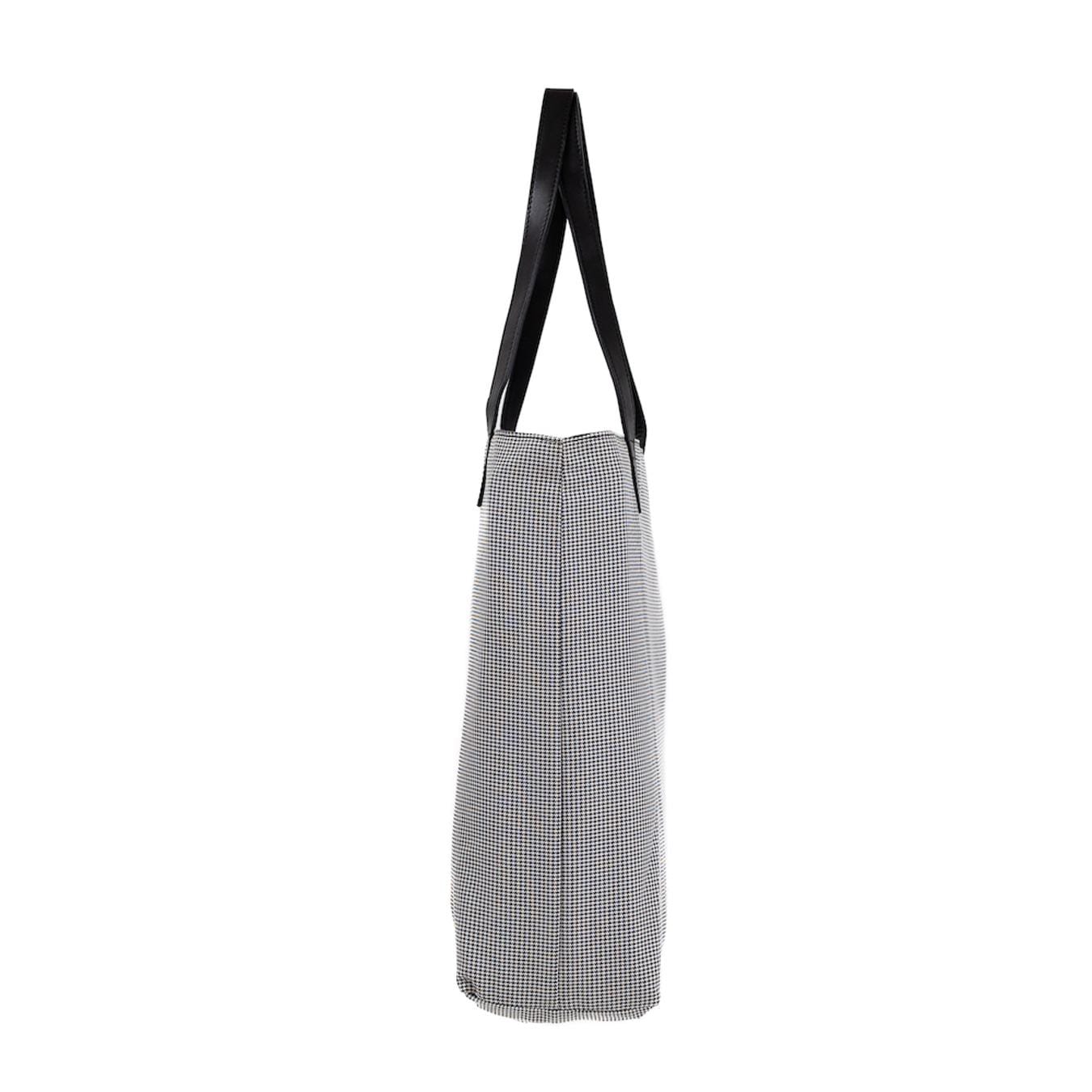 Made Free Houndstooth Print Day Tote - Black