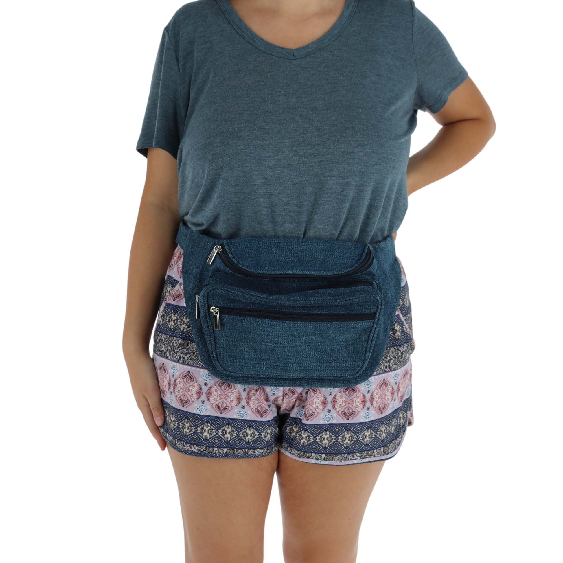 Magnifique Denim Large Fanny Waist Pack - Denim
