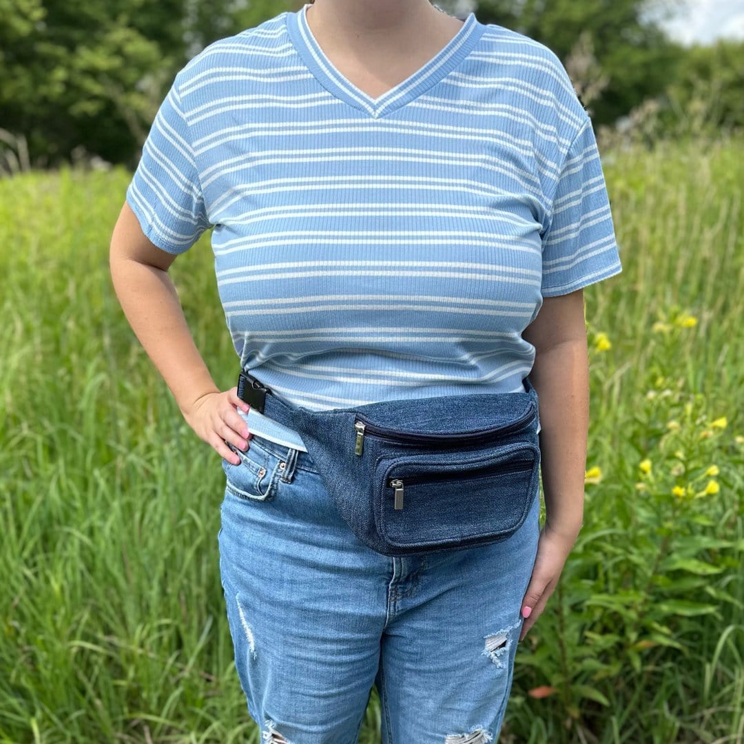 Magnifique Denim Fanny Waist Pack - Denim