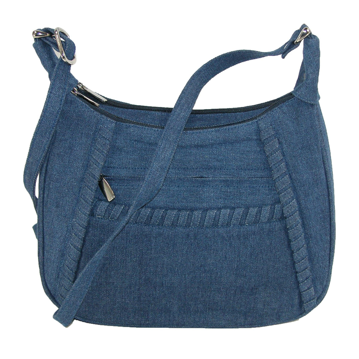 Magnifique Denim Style Shoulder Handbag with Adjustable Strap - Denim