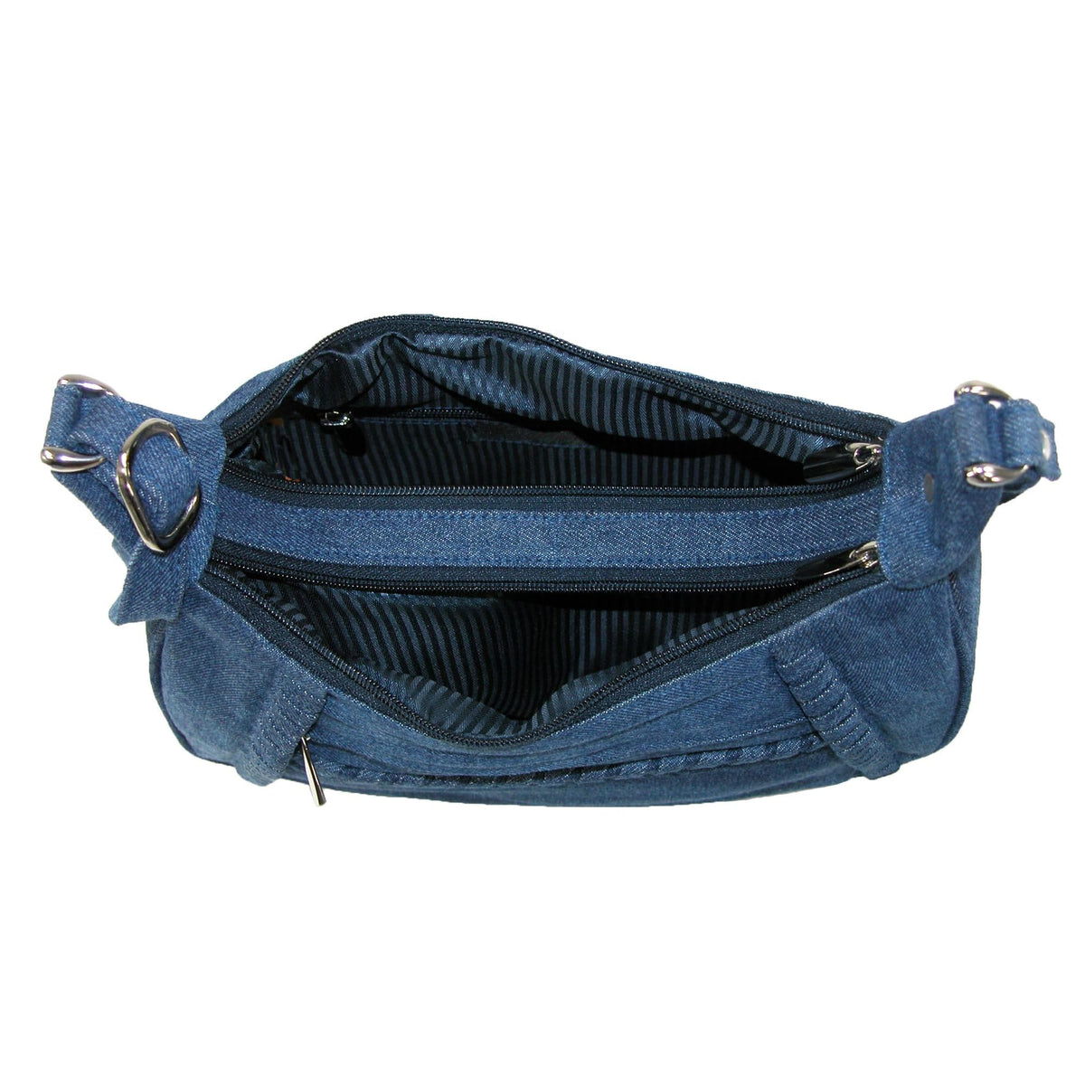 Magnifique Denim Style Shoulder Handbag with Adjustable Strap - Denim