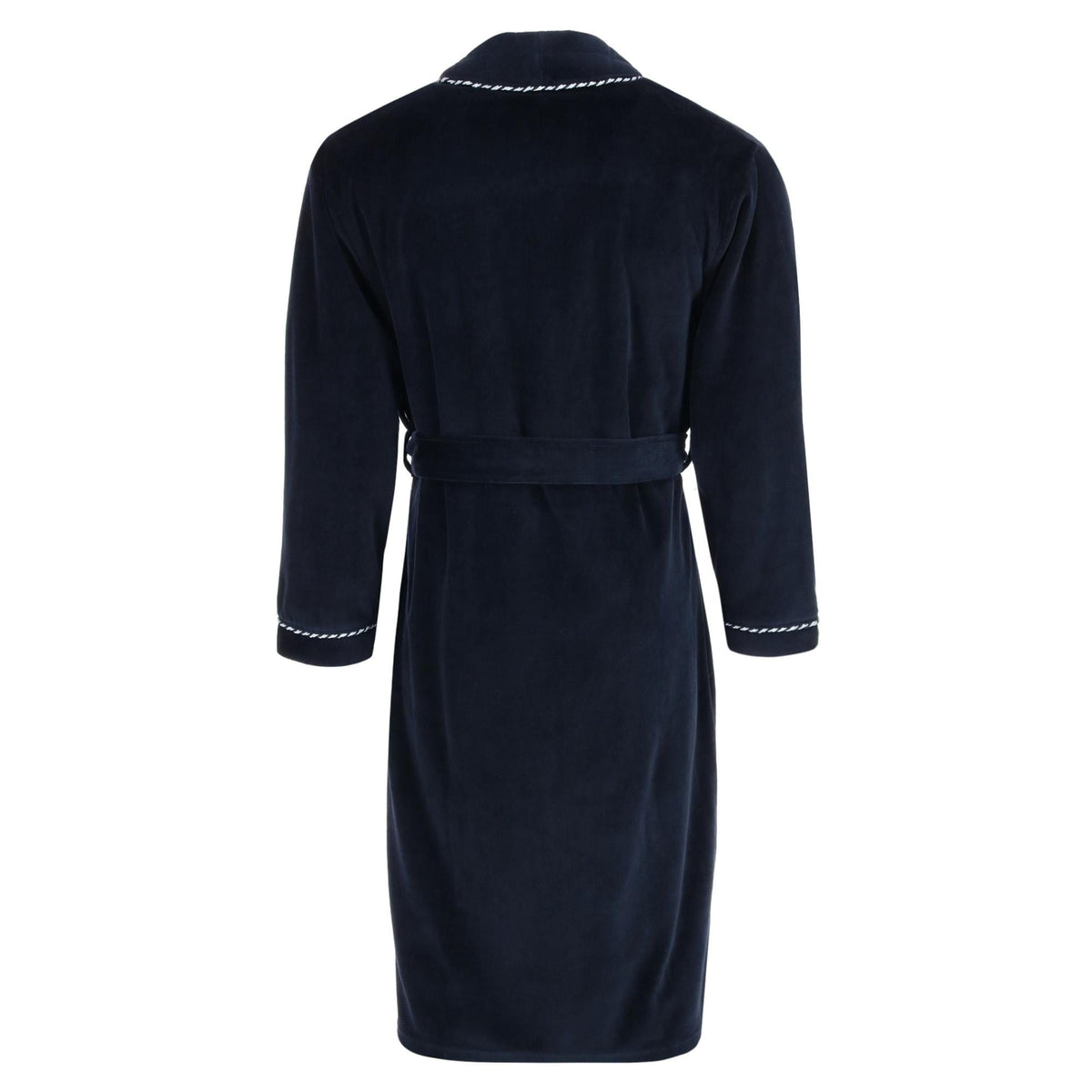 Majestic International Men's Velour Smoking Jacket Robe - Black